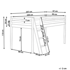 Beliani ASCOUX - Kinderbed - Roze - 90 x 200 cm - Dennenhout Hot