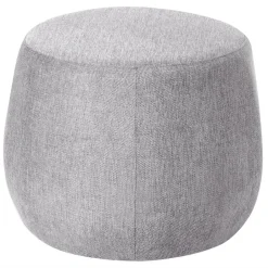 Leen Bakker ASHTON - Poef - Lichtgrijs - Polyester