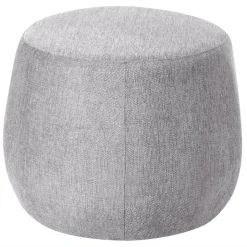 Leen Bakker ASHTON - Poef - Lichtgrijs - Polyester