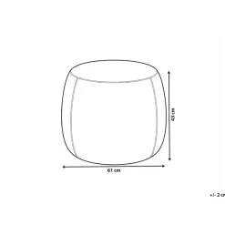 Leen Bakker ASHTON - Poef - Lichtgrijs - Polyester