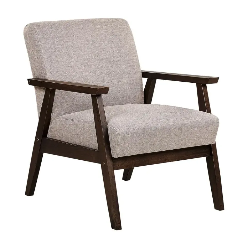 Beliani ASNES - Fauteuil - Taupe - Polyester Sale