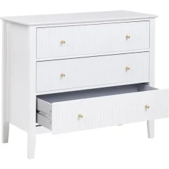 Leen Bakker ASSISI - Dressoir 3 lades - Wit - MDF Clearance