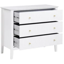 Leen Bakker ASSISI - Dressoir 3 lades - Wit - MDF Clearance