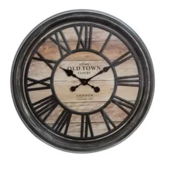 Atmosphera - Wandklok - Industrieel - Bruin Outlet