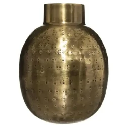 Atmosphera Bloemenvaas Emperor - goud - metaal - D10 x H15 cm New