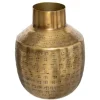 Atmosphera Bloemenvaas Emperor - goud - metaal - D10 x H15 cm Outlet