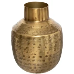 Atmosphera Bloemenvaas Emperor - goud - metaal - D10 x H15 cm Outlet