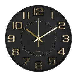 Atmosphera Doris Klok - zwart / goud - 30 cm - wandklok modern Best