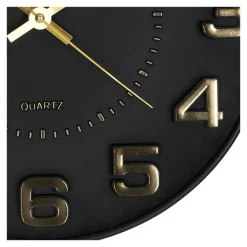Atmosphera Doris Klok - zwart / goud - 30 cm - wandklok modern Best