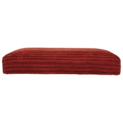 Atmosphera Hocker/poef Ribcord opvouwbaar - donkerrood - 38x38cm Discount