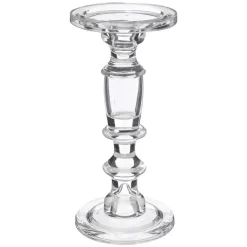 Atmosphera kaarsen kandelaar - stompkaarsen - glas - 24 cm Outlet