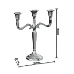 Atmosphera kaarsen kandelaar - 3 armen - metaal - goud - 27 cm Discount