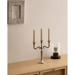 Atmosphera kaarsen kandelaar - 3 armen - metaal - goud - 27 cm Discount