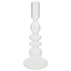 Atmosphera kaarsen kandelaar - dinerkaarsen - transparant - 22 cm Hot