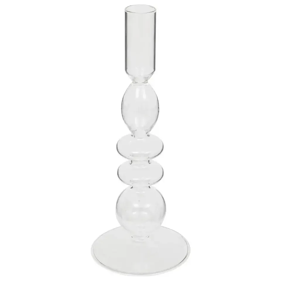 Atmosphera kaarsen kandelaar - dinerkaarsen - transparant - 22 cm Hot