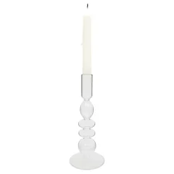 Atmosphera kaarsen kandelaar - dinerkaarsen - transparant - 22 cm Hot