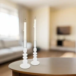 Atmosphera kaarsen kandelaar - dinerkaarsen - transparant - 22 cm Hot