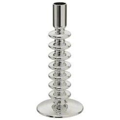 Atmosphera kaarsen kandelaar - dinerkaarsen - zilver - H22 cm Online