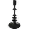 Atmosphera kaarsen kandelaar - dinerkaarsen - zwart - H26 cm Best