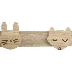 Atmosphera Kapstok kinderkamer - dieren koppen - 4 haken - MDF Outlet