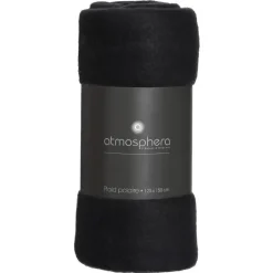 Atmosphera Plaid - zwart - polyester - 125 x 150 cm Hot