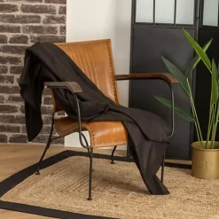 Atmosphera Plaid - zwart - polyester - 125 x 150 cm Hot