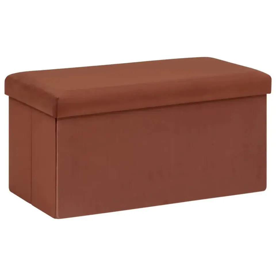 Atmosphera Poef/hocker - Opvouwbaar - bordeaux rood - 76 x 38 x 38 cm Sale