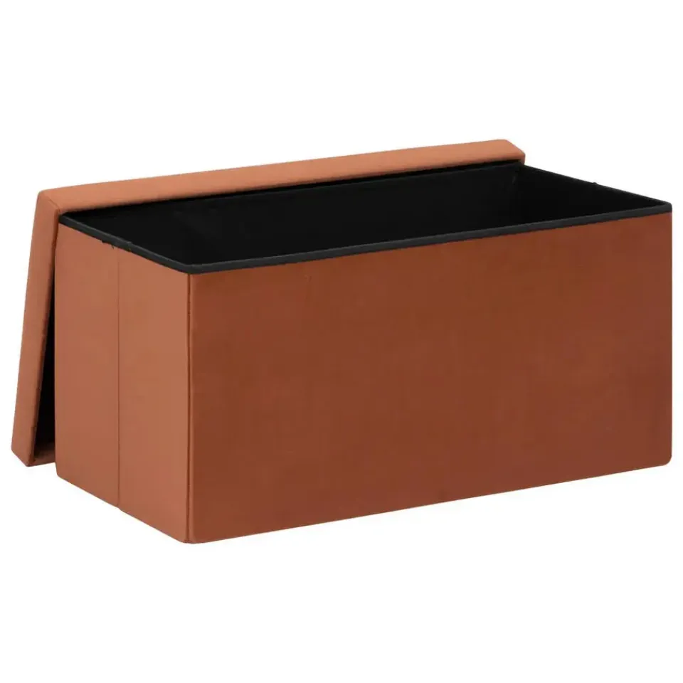 Atmosphera Poef/hocker - Opvouwbaar - bordeaux rood - 76 x 38 x 38 cm Sale