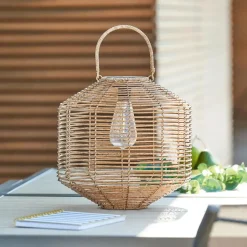 Atmosphera solar lantaarn - rotan - 30 x 30 cm Best