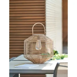 Atmosphera solar lantaarn - rotan - 30 x 30 cm Best