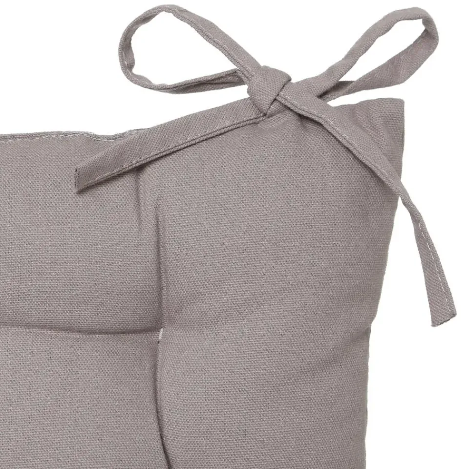 Atmosphera Stoelkussen - grijs - katoen - 36 x 36 x 4 cm Sale