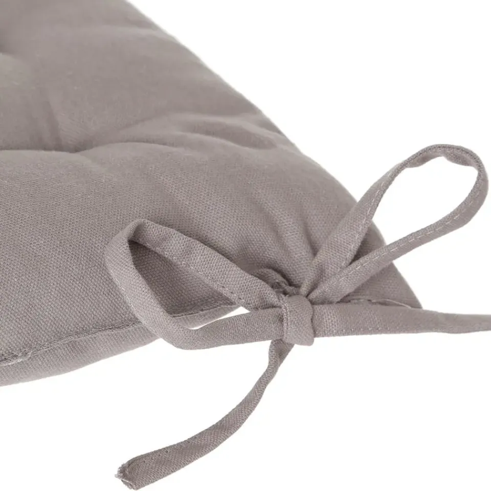 Atmosphera Stoelkussen - grijs - katoen - 36 x 36 x 4 cm Sale