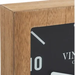 Atmosphera Tafelklok Swiss op standaard - bruin/zwart - D20 cm Discount