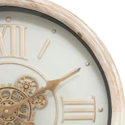 Atmosphera Wandklok/muur klok Florence - Vintage Wood - D50 cm Discount