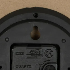 Atmosphera Wandklok/muur klok - Woody - Dia 38 cm - hout - bruin