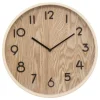 Atmosphera Wandklok/muur klok - Woody - Dia 38 cm - hout - beige Sale