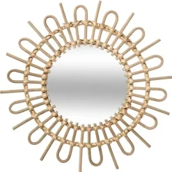 Atmosphera Wandspiegel Sun - Boho/ibiza stijl - rotan - 50 cm New