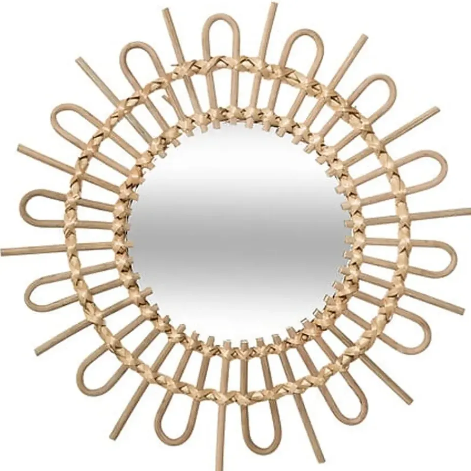 Atmosphera Wandspiegel Sun - Boho/ibiza stijl - rotan - 50 cm New