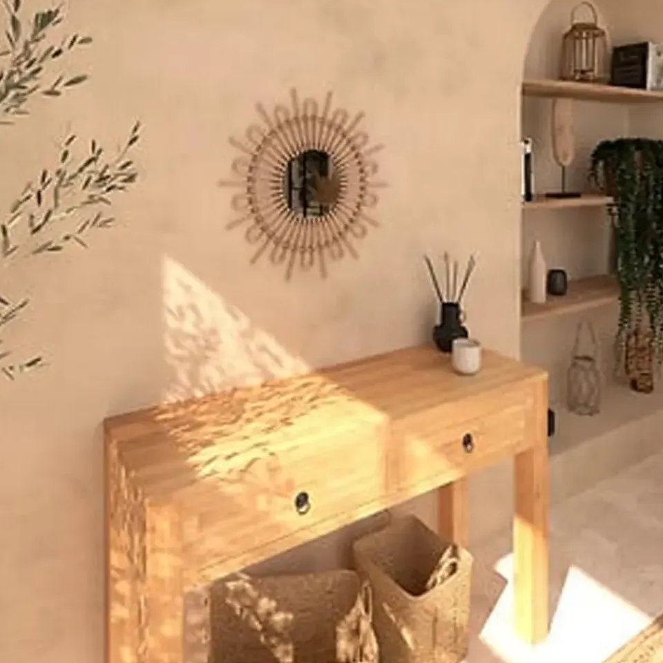 Atmosphera Wandspiegel Sun - Boho/ibiza stijl - rotan - 50 cm New