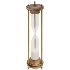 Atmosphera Zandloper - decoratie/tijd - 15 minuten - mango hout Discount