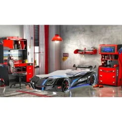 Merkloos Autobed - Met licht en geluid - Street Racer - 236x119x68 cm - Zwart Online
