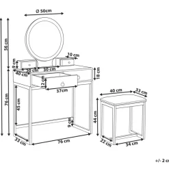 Beliani AUXON - Kaptafel - Wit - MDF Online