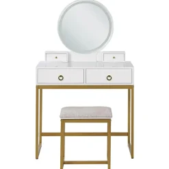 Beliani AUXON - Kaptafel - Wit - MDF Online