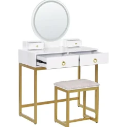 Beliani AUXON - Kaptafel - Wit - MDF Online