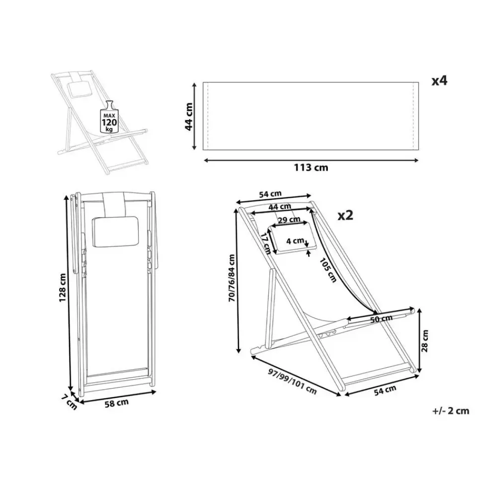 Beliani AVELLINO - Ligbed - Wit - Polyester New