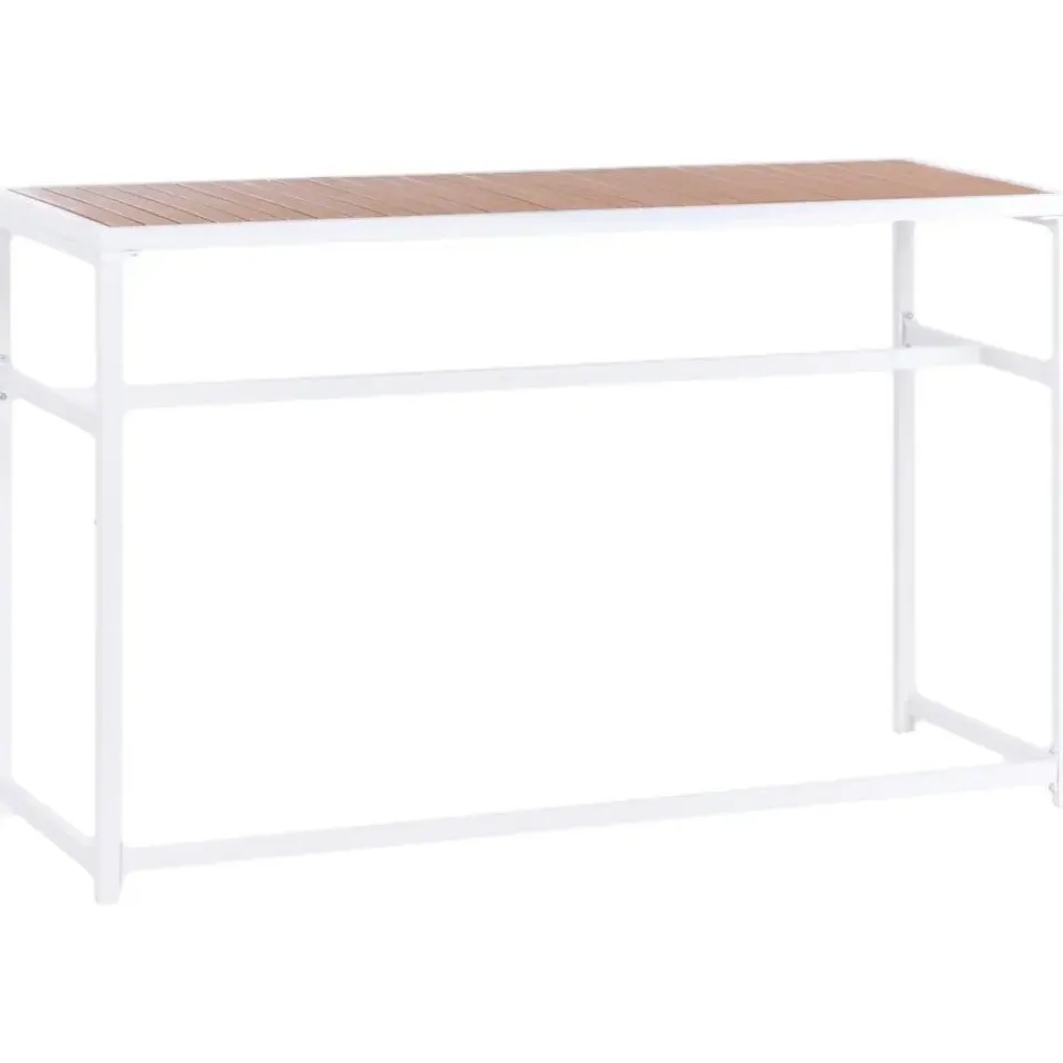 Beliani AVETRANA - Tuintafel - Wit - 150 x 50 cm - Staal Discount