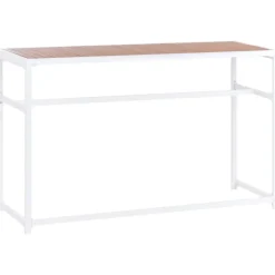 Beliani AVETRANA - Tuintafel - Wit - 150 x 50 cm - Staal Discount