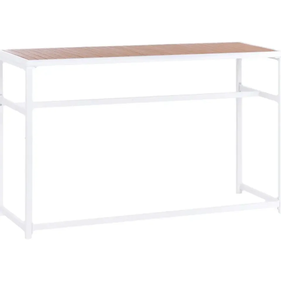Beliani AVETRANA - Tuintafel - Wit - 150 x 50 cm - Staal Discount