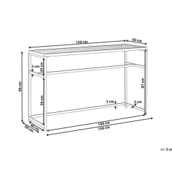 Beliani AVETRANA - Tuintafel - Wit - 150 x 50 cm - Staal Discount