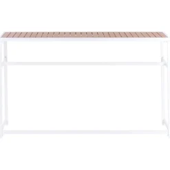 Beliani AVETRANA - Tuintafel - Wit - 150 x 50 cm - Staal Discount